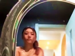 Cute Asian Taking A Shower