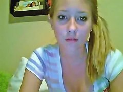 Gorgeous Blonde Teen Masturbating In A Sexy Webcam Vid